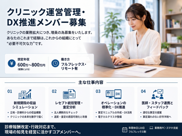 募集している求人：クリニックマネージャー