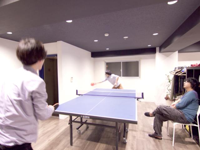 息抜きに卓球をすることも