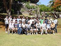 毎年行われる社員旅行（写真はサイパンでの撮影）