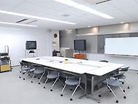 テレビ会議システムを備えた会議室