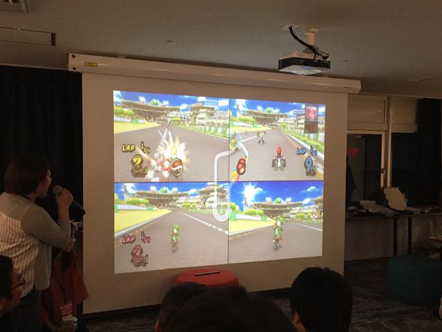 社内交流会では、社員のアイデアで実施。過去には社長も一緒にマリオカート対決をしたことも！