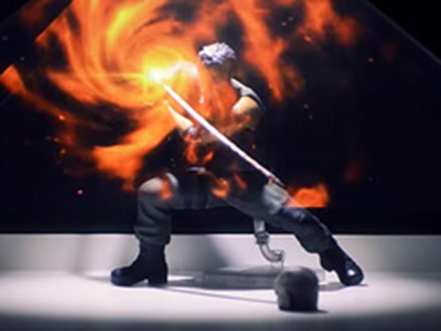 プロダクションEXPOにて出展した自社プロダクト。通常のフィギュアにホログラムでエフェクトをつける作品。