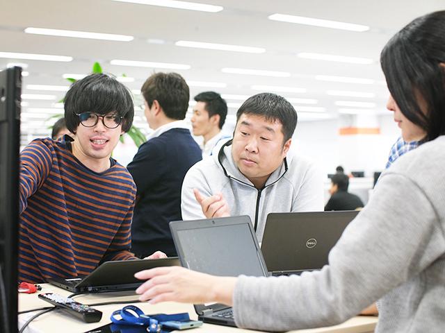 中途入社の社員が多いので各人が様々な経験を積んできており、それを積極的に活かしていこうという雰囲気だ