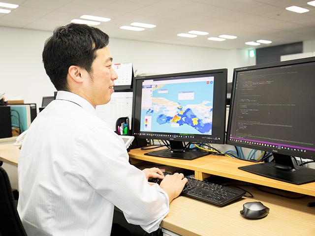 防災システムや災害予測システムなどのシステム構築も行っている。今後はグローバル市場も視野に入れていく考えだ。