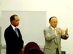 代表取締役社長　中村氏（右）、教育研修責任者　永原氏