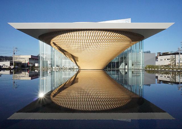 シンテグレートがBIMでサポートした坂茂氏設計の「静岡県富士山世界遺産センター」。著名建築家とのコラボレーションも多い