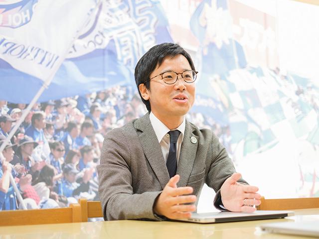 経営企画室 事業執行役員 市原侑祐氏
2018年から所属選手を対象に知識習得・人材育成プログラム『Make Value Project（MVP）』を進めている。