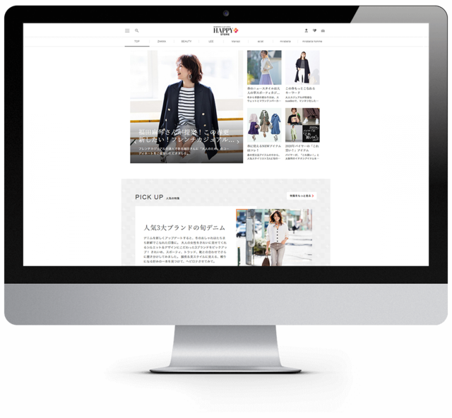 会員数82万人・月間訪問者数は約150万人にのぼり、ファッションECサイト「HAPPY PLUS STORE」。