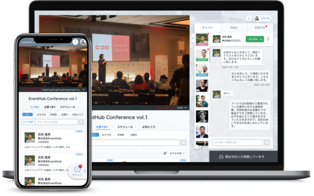 「EventHub」だけでイベントのページや登録、当日の発信、データ分析といった準備～アフターフォローをワンストップでカバーできます。※オンライン/オフライン・ハイブリッド対応
