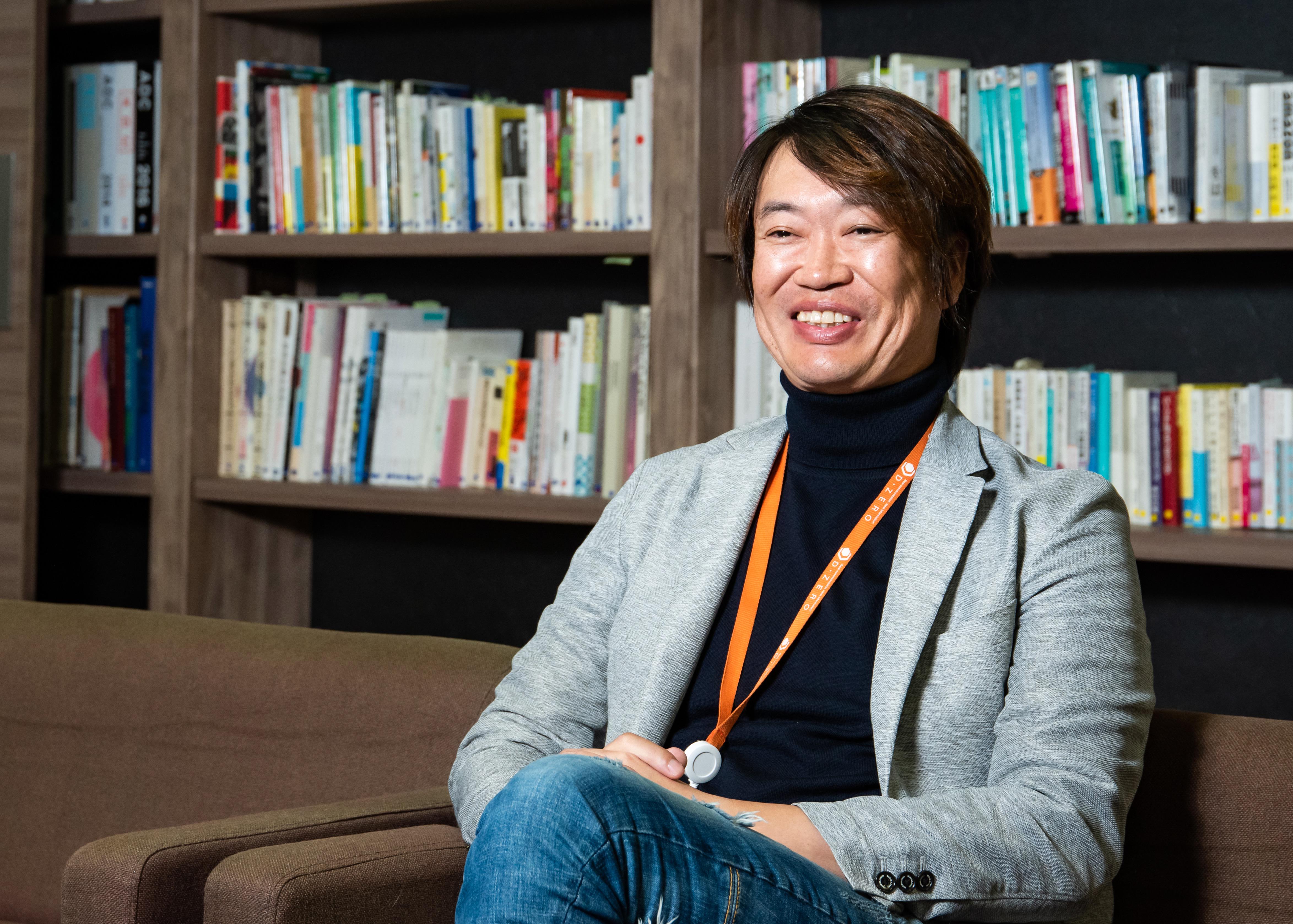 代表取締役　矢野 修作氏
クリエイターが快適なオフィスを実現するために自らオフィスをデザイン・設計している。