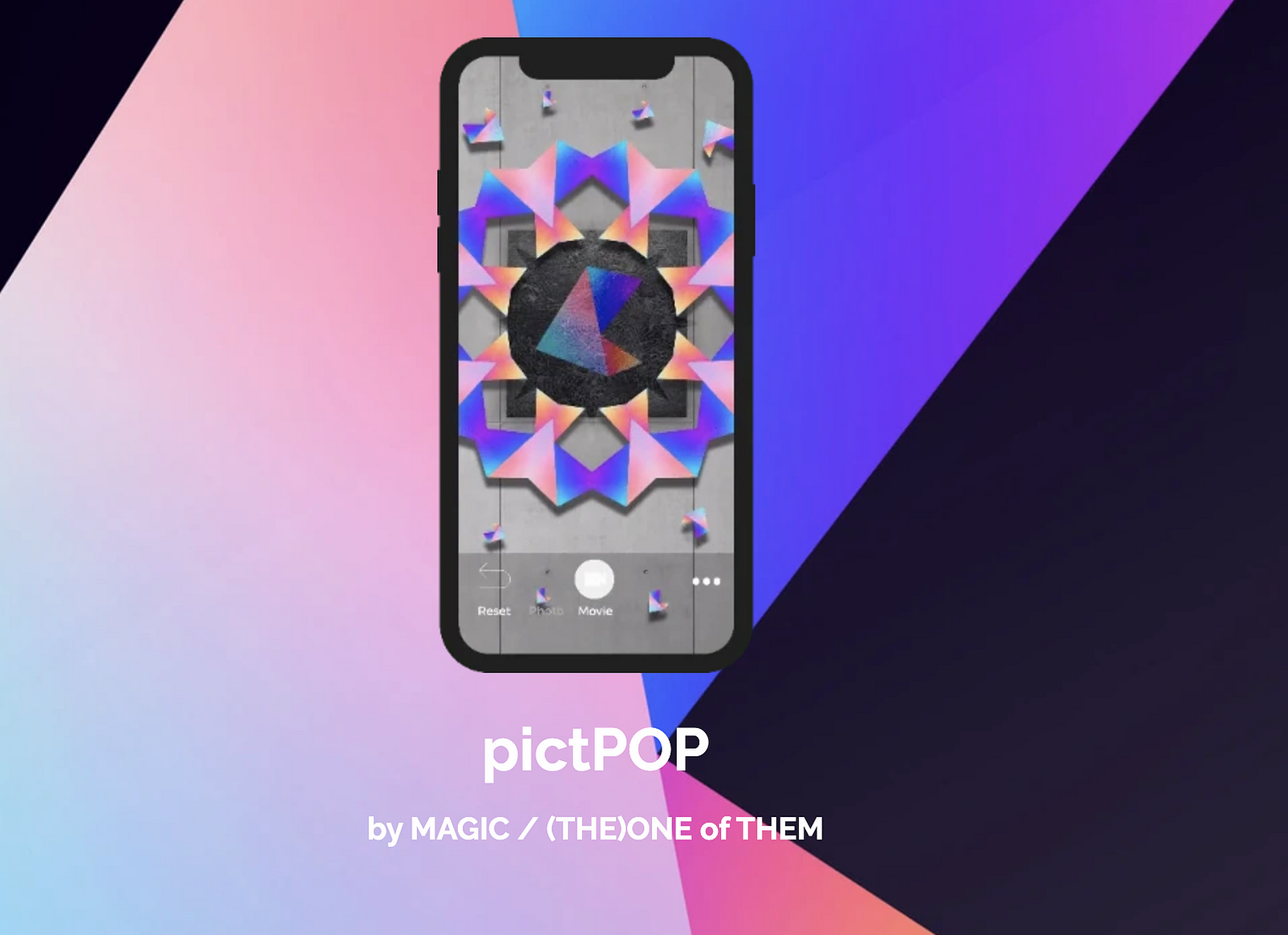 10万DLを達成した次世代AR表現プラットフォームPICTPOP。有名芸能事務所や大手広告クライアントとのコラボで多彩な表現を行っています。