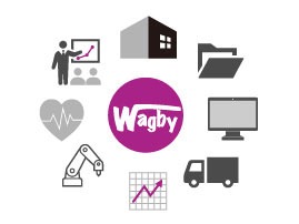 自社で開発したWebシステム自動生成ツール『Wagby（ワグビィ）』を活用している。