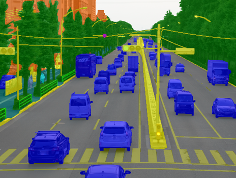 ■AI Platform事業
教師データ作成サービス『Annotation One』による教師データ(領域分割)イメージ
