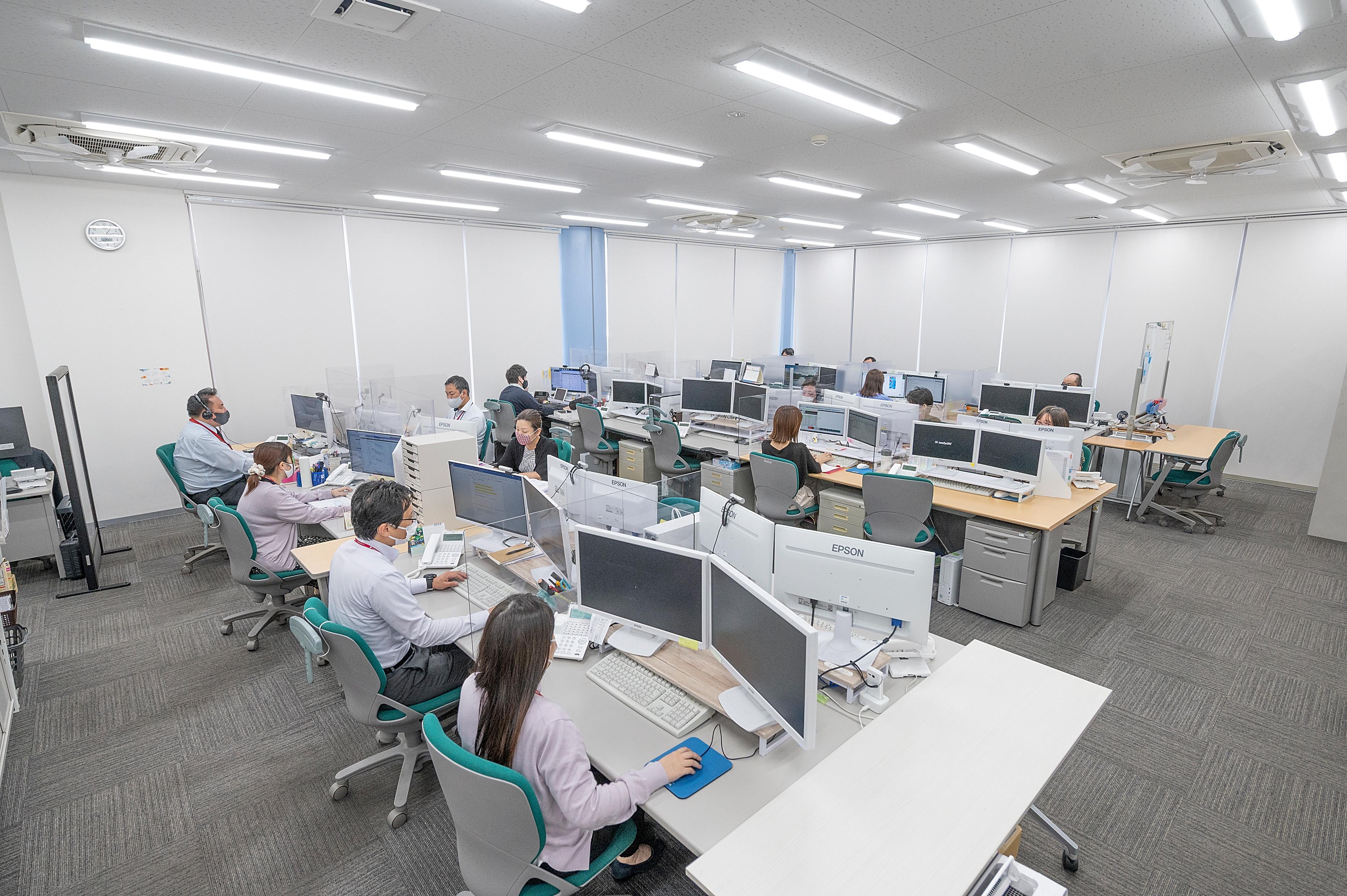 岡山本社のオフィス風景です。