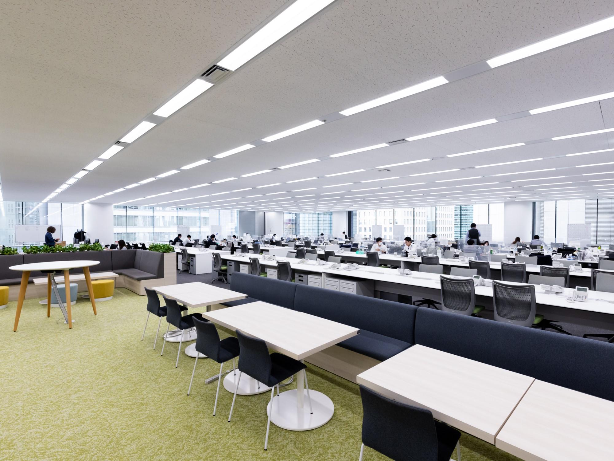 オフィス内にはリフレッシュペースがあり、快適に働ける環境作りを大事にしています。