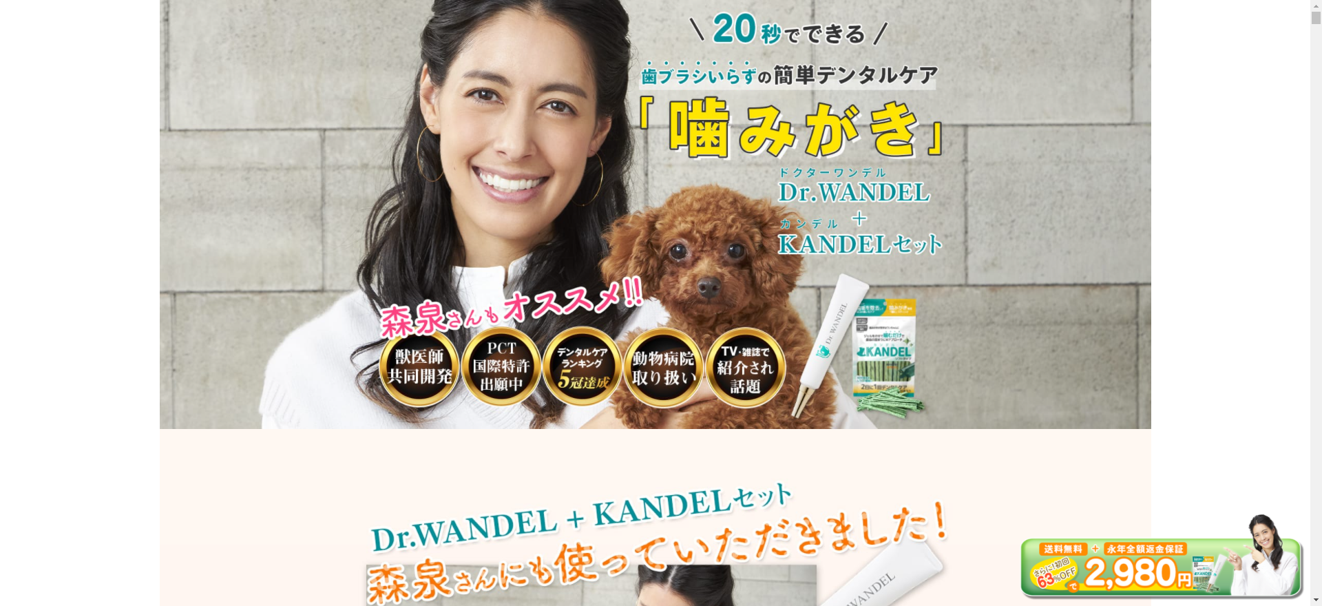 ドクターワンデルカンデル✖️２セット ライブナビ ドクターワンデルプラス&カンデルセット 30g・15本