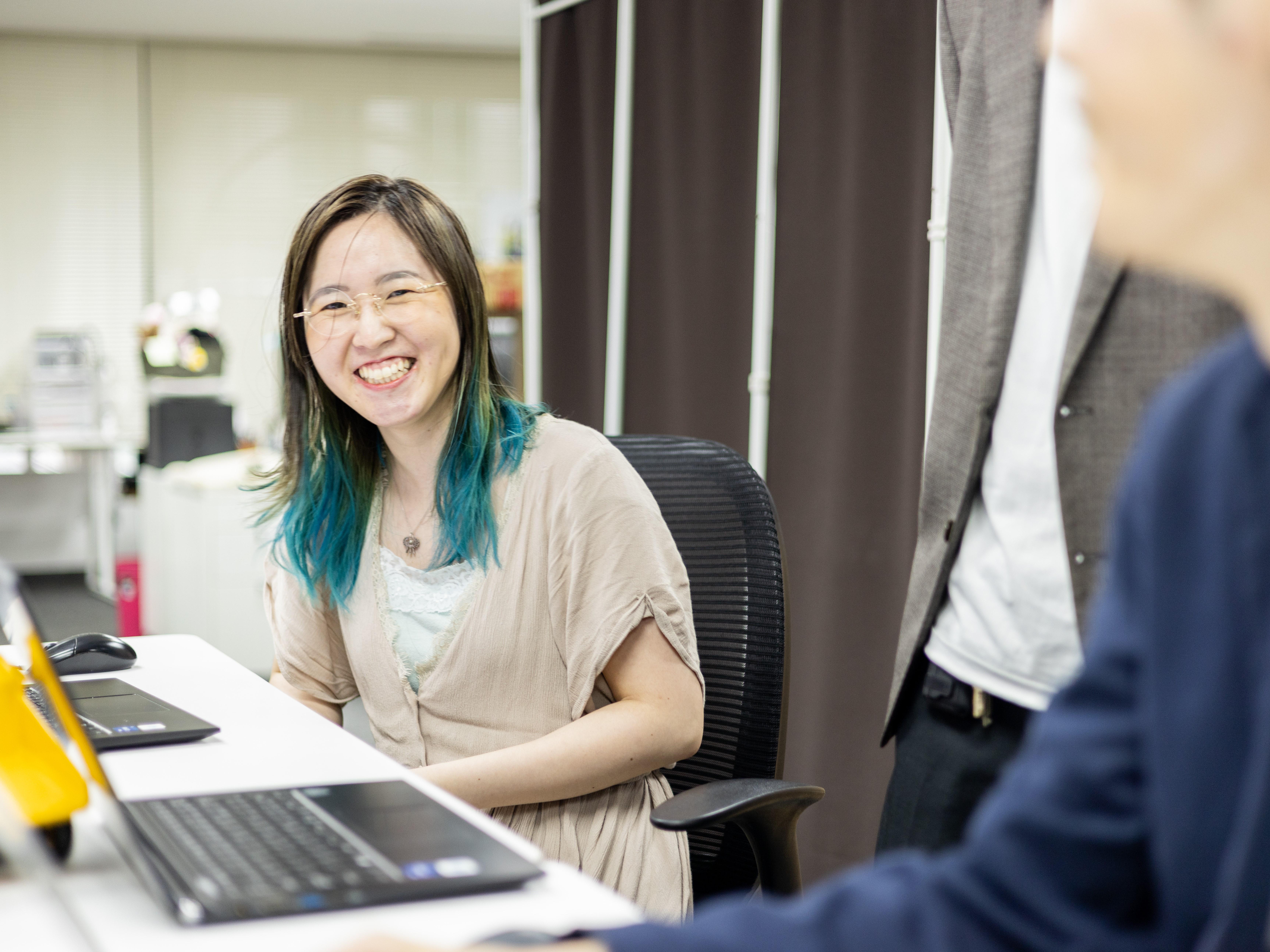 子育て中の女性社員もいますよ！