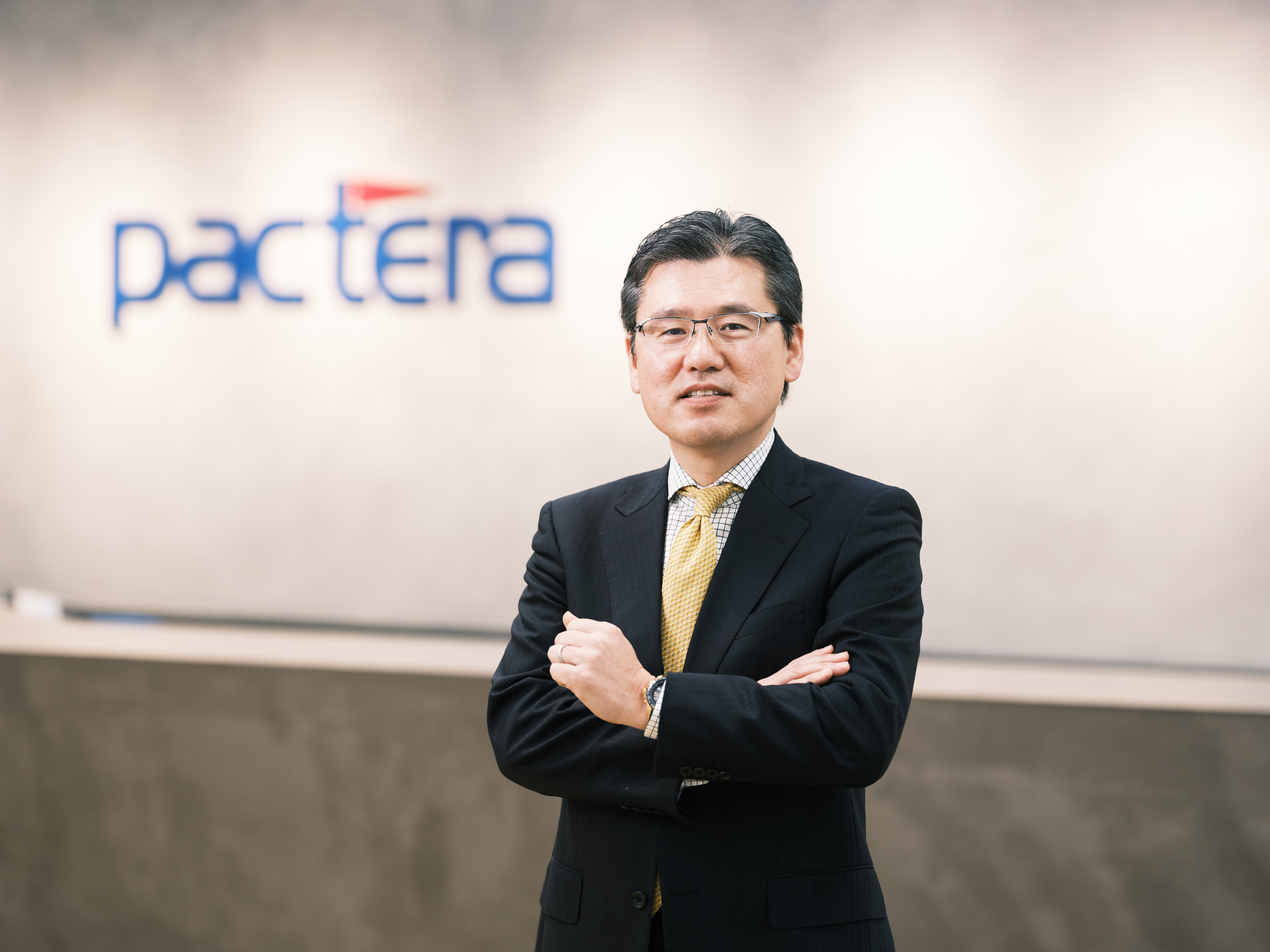 日本法人の代表取締役　小早川泰彦氏
日本向けビジネスを含むパクテラグループのアジアパシフィック事業全体の責任者です。