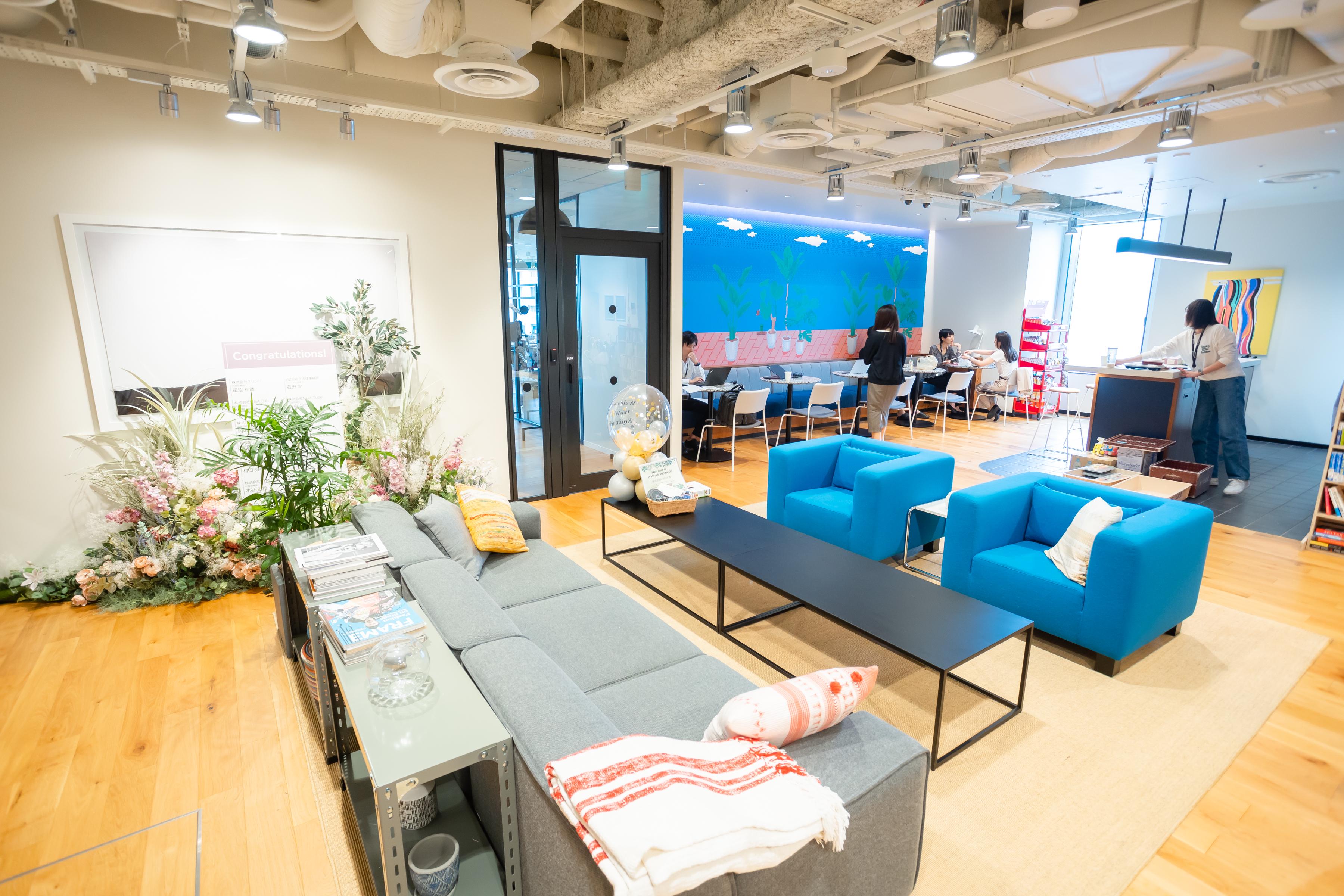 フリースペースはMTGやランチを食べたりと自由に使えます。