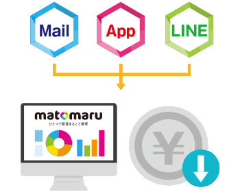 店舗や企業向けに、店舗集客や売上の向上、リピーター客促進、マーケティング分析、メディア運用などを総合的に支援している。