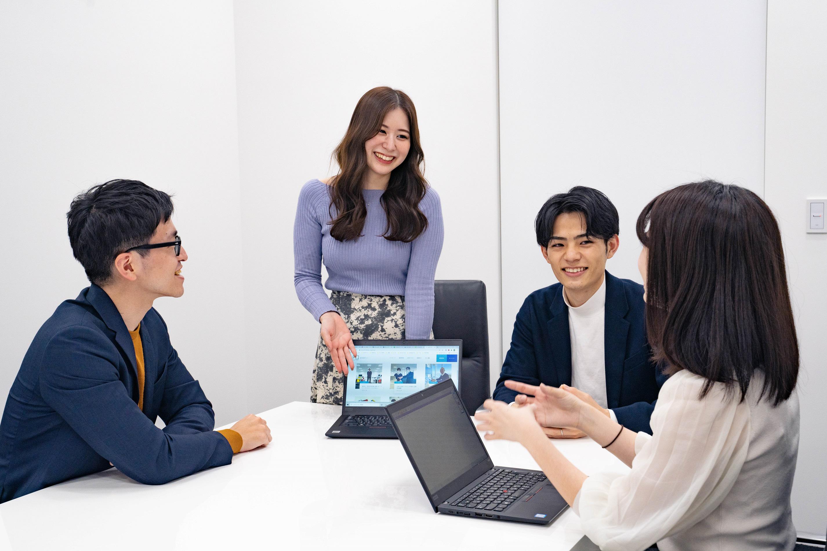 当社では「チームワーク」も重視。個人としての成果ではなく、組織としての成果を重視している