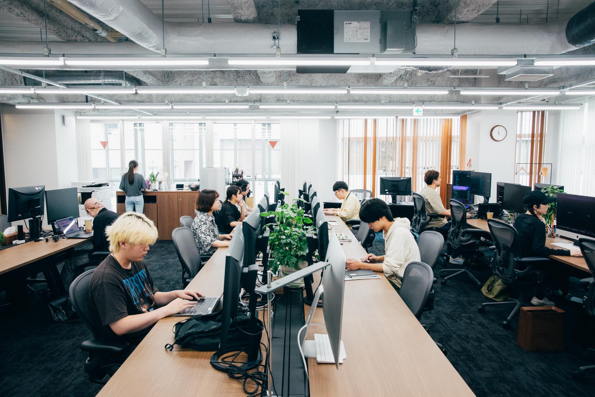 フリーアドレスデスクです。