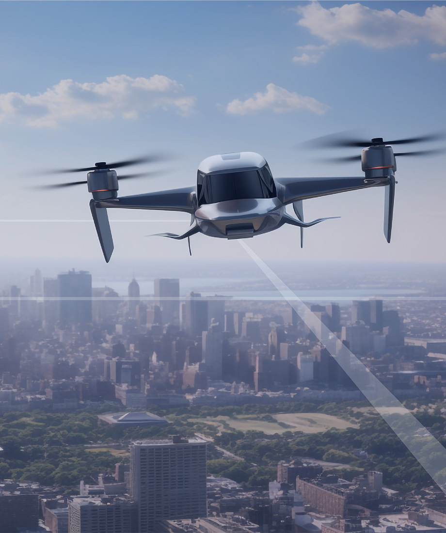 空飛ぶ車が実用化された未来に、世界の空を牛耳るビジネスを目指す。