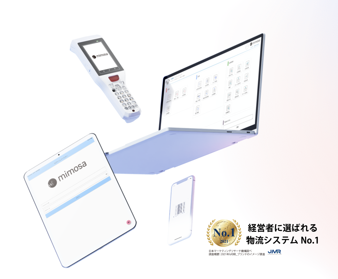 2020年5月にリリースした『W3 mimosa（ミモザ）』は、ノンカスタマイズで即時導入が可能なSaaS型WMS。