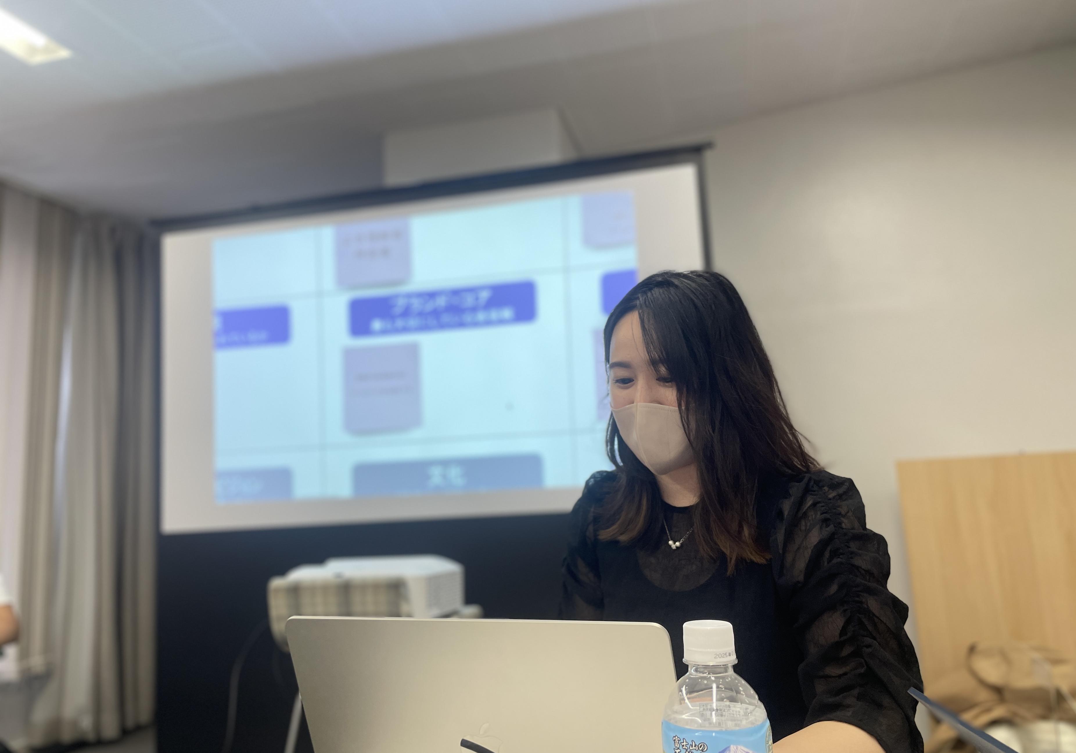 全社ミーティングで会社のビジョンプランについてワークショップ