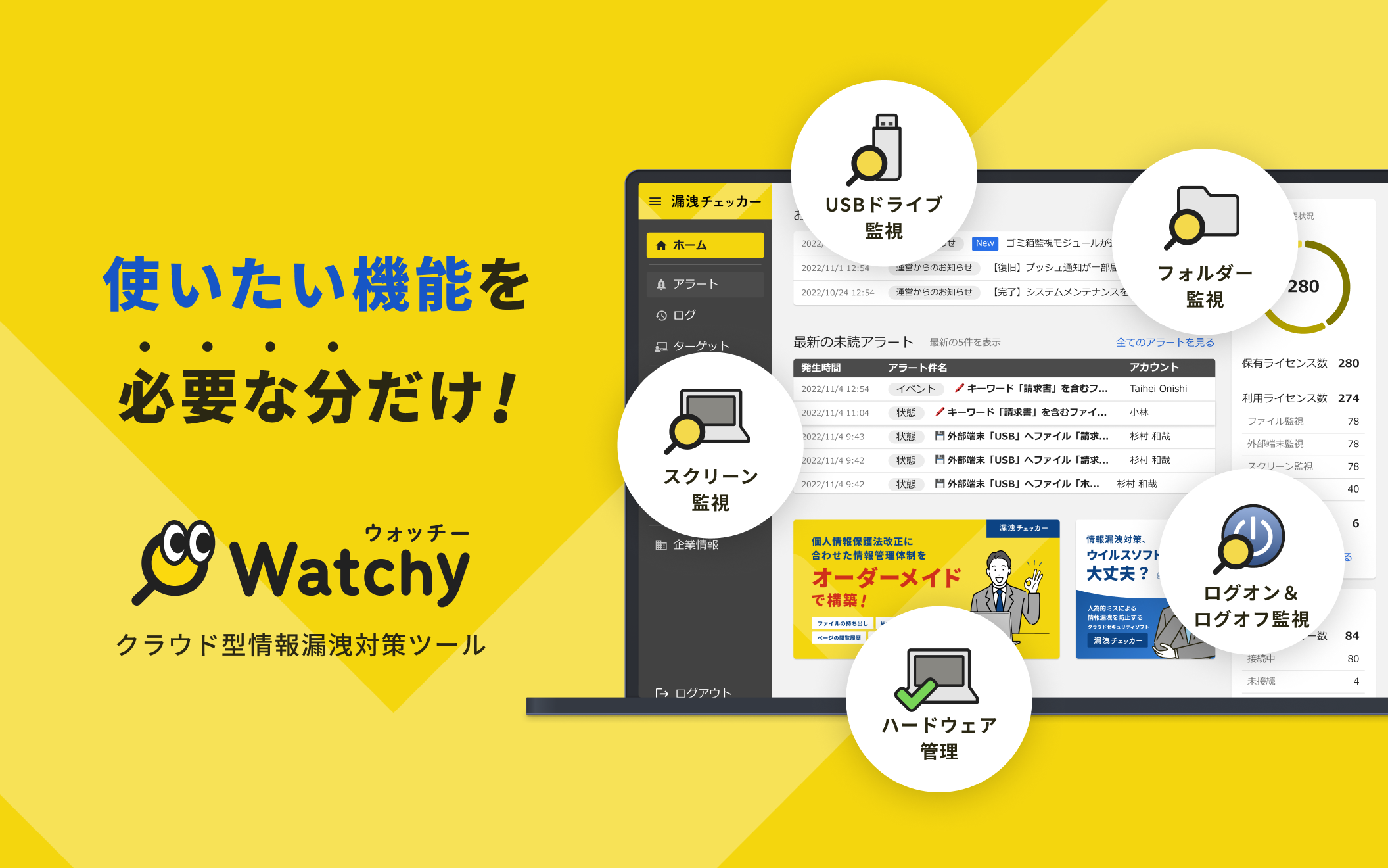 クラウド型セキュリティサービス『Watchy』