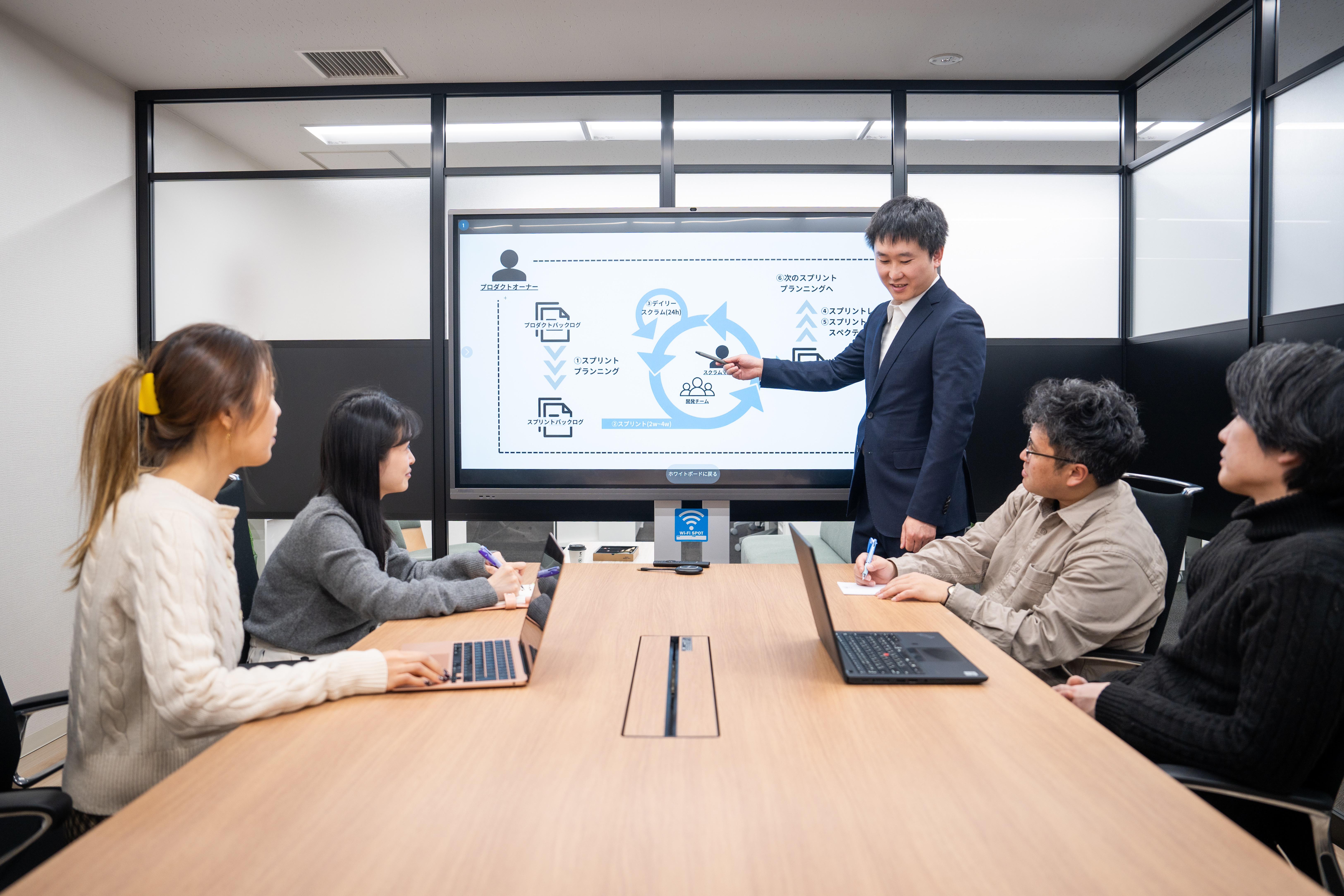 同社が開発するプロダクトのユーザーは、コンビニエンスストア等の小売、電力会社等の社会インフラ関連、大手携帯ショップ等の通信関連…と多岐にわたる。