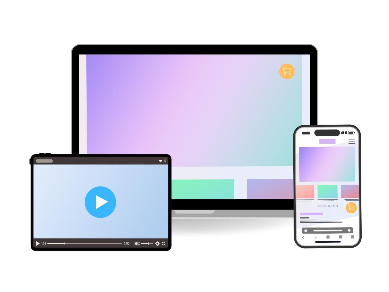 動画を販売するECやAndroid/iOS/Windows/macOSなど各クライアント向けのアプリケーション作成なども行っています。