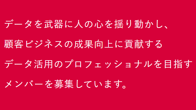 事業内容：データ活用デジタルプロフェッショナルサービス