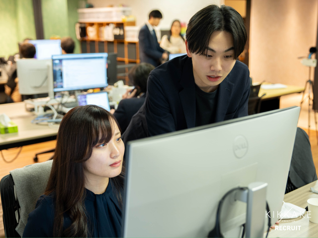 新規事業を任されている26歳のメンバーは「自分の努力で会社を大きくしていきたい」と語る。