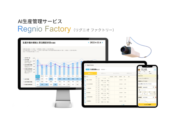 事業内容：AI生産管理サービス Regnio Factory