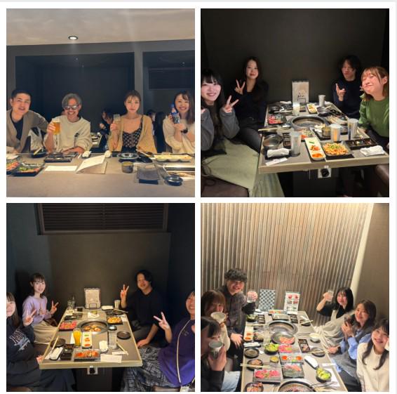 定期的にメンバー全員で美味しい食事を楽しんでます♪（焼肉あじめ 新潟駅前店）