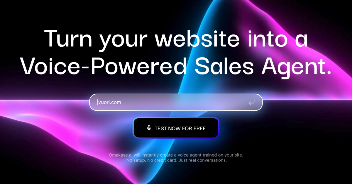 事業内容：Omakase.ai Voiceなどの接客AIエージェントの提供