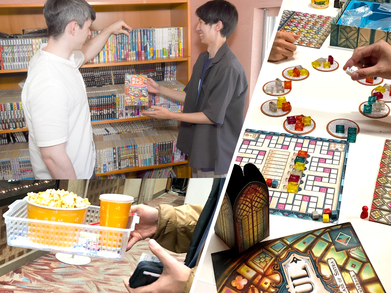 プラモデル部やボードゲーム部、映画部といった部活動が活発に行われていて、共通の趣味で盛り上がれるのは同社ならでは。