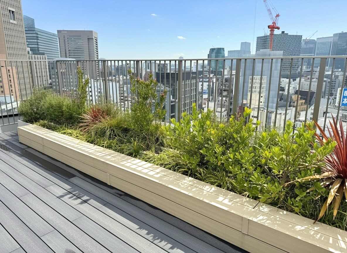 屋上でリフレッシュ