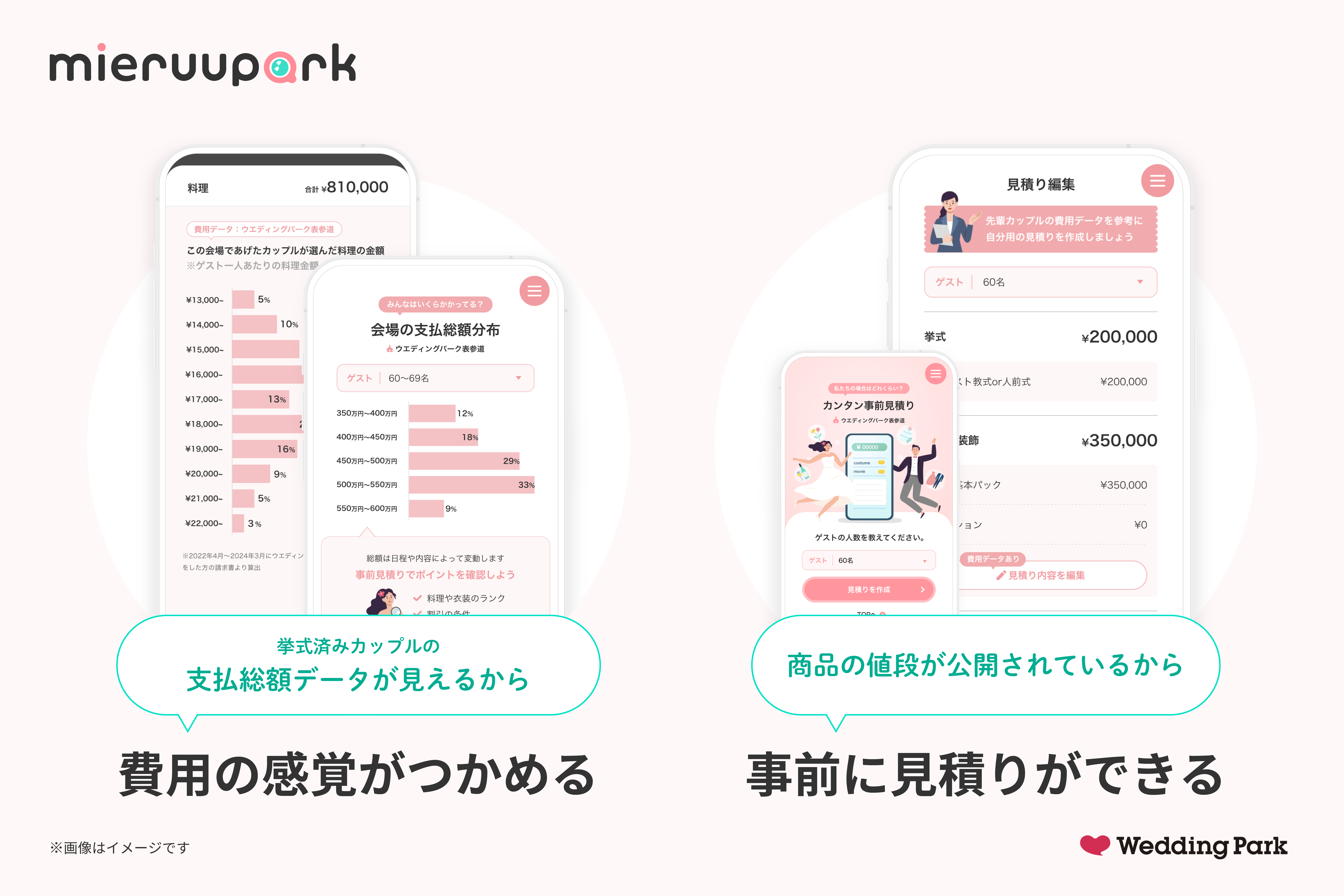 事業内容：結婚式費用のシミュレーションサービス「mieruupark(ミエルーパーク)」