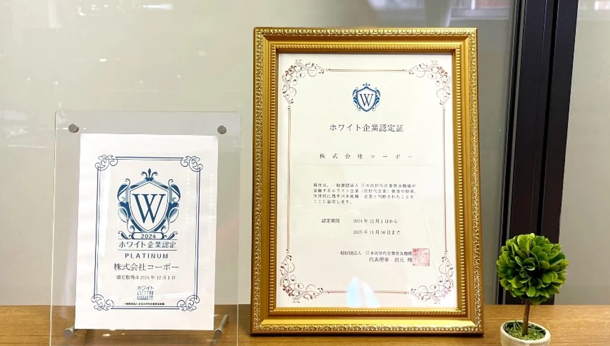 経営理念、DNA、カルチャーが反映された人事制度。働きやすい環境作りと就業実績。業績面などが評価され、3年連続でホワイト企業認定「最高峰認定」を受賞しています。その他にも、健康経営やくるみん認定など省庁の認定も受けています