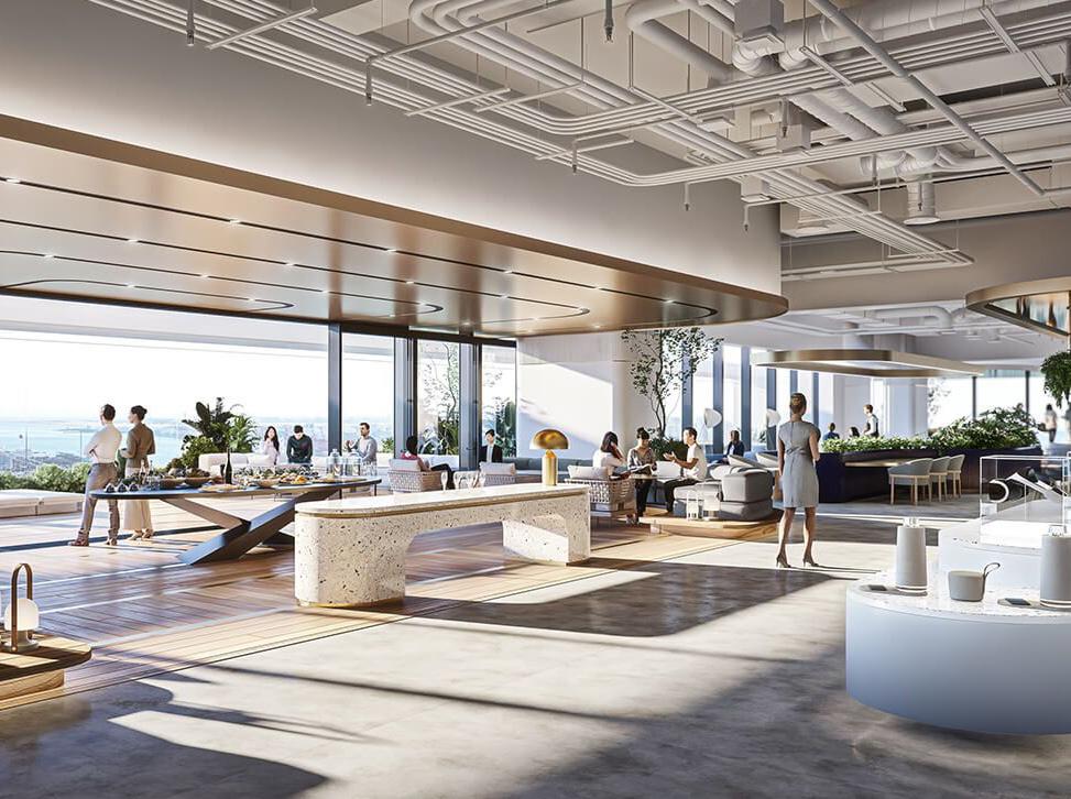 オフィスは2025年9月に建てられた、芝浦の新しいランドマーク「BLUE FRONT SHIBAURA」