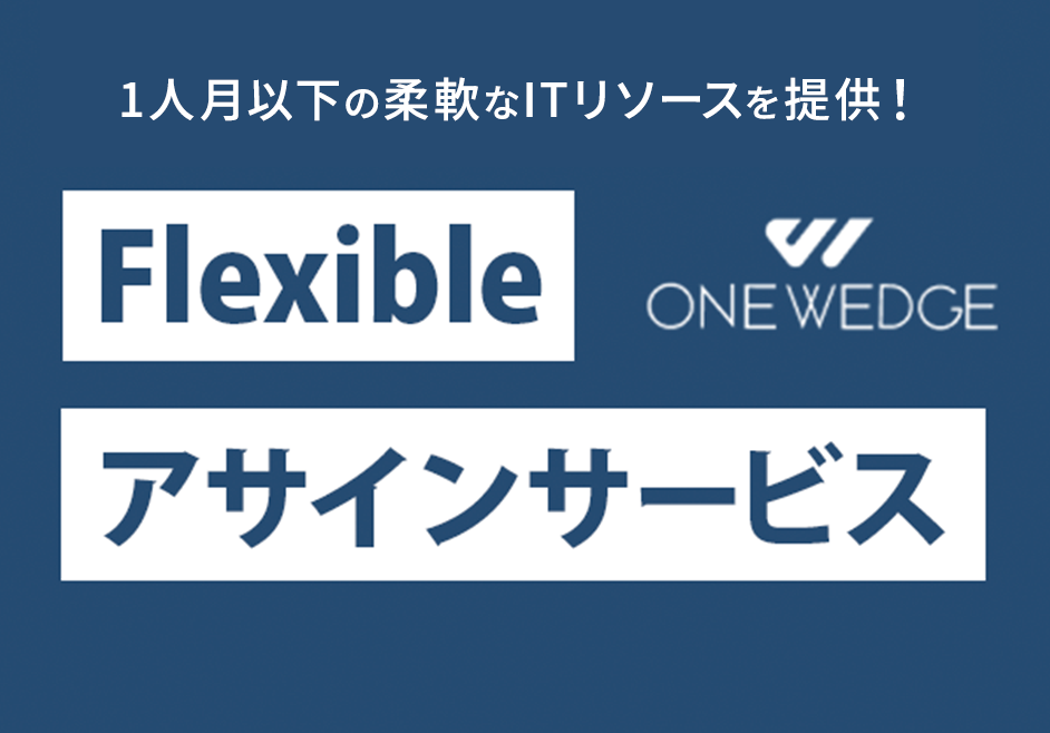 【Flexibleアサインサービス】
小規模な開発ニーズに特化した、0.1～0.9人月の範囲での最適なリソースをご提供。
「ちょっとしたシステム改修」や「UIデザイン修正」「継続的な運用保守」まで柔軟に対応します。