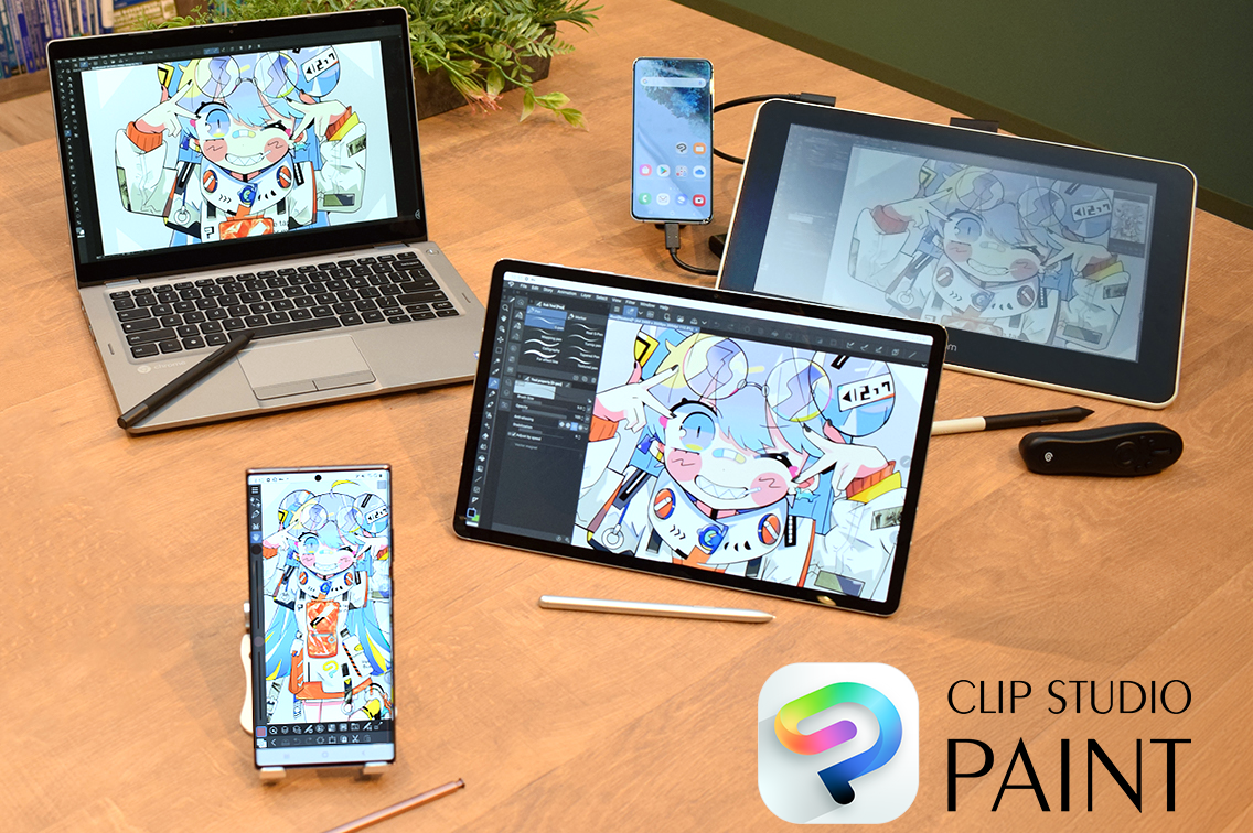 自社主力製品の「CLIP STUDIO PAINT」。2012年の発売以来、6,000万人以上が利用する人気製品だ。