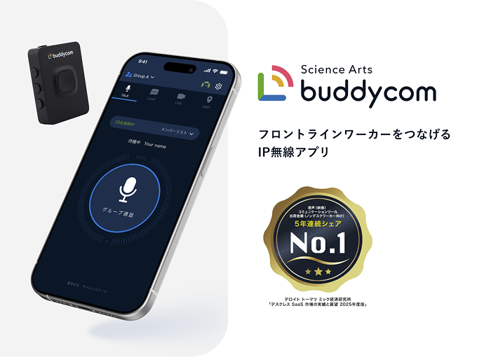 事業内容：大手企業を中心に導入されている現場DX音声アプリ「Buddycom」