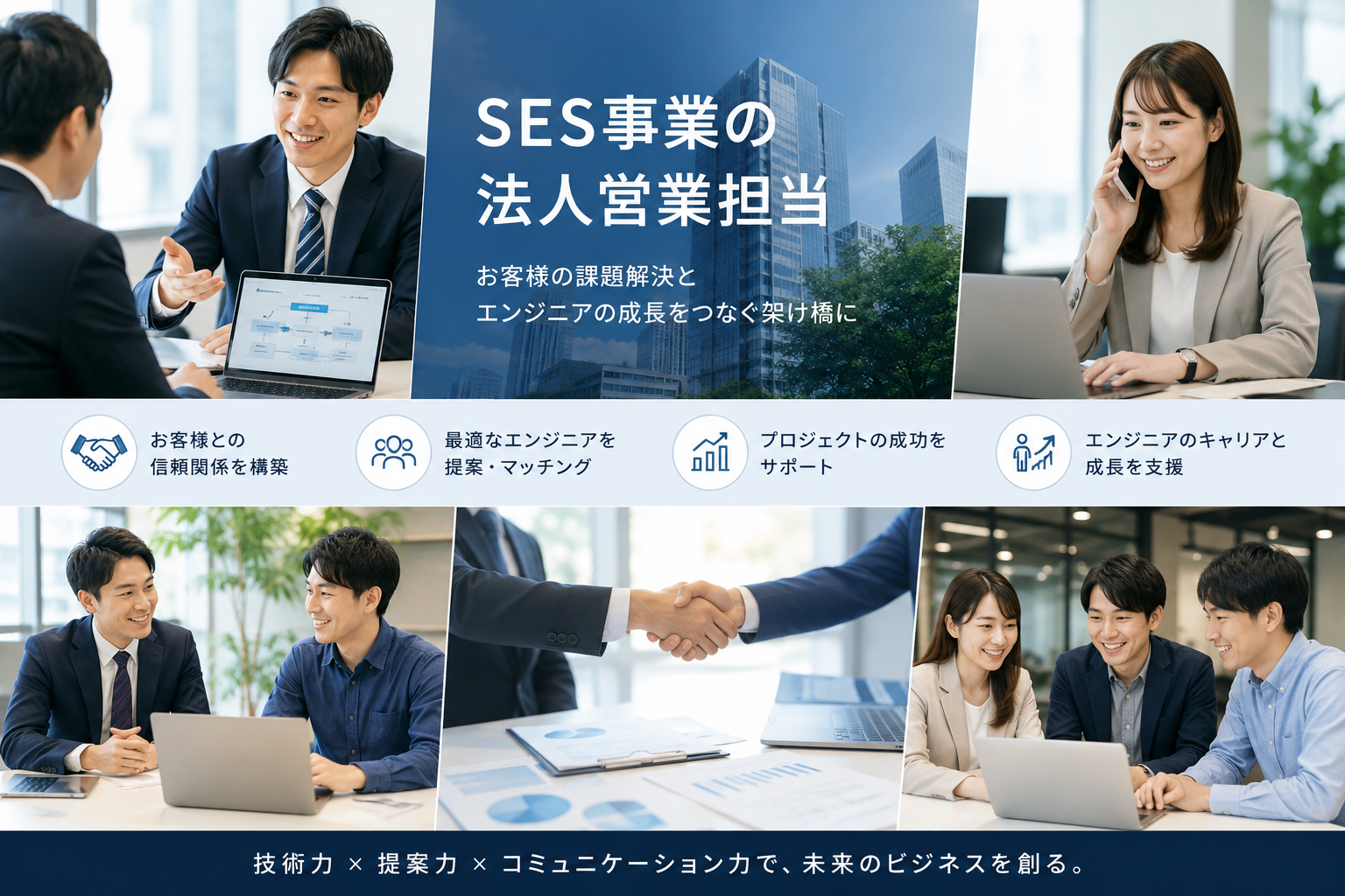 事業内容：組込み系開発、業務系システム開発、インフラ構築など、顧客事業の発展を支援します