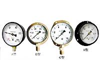 創業以来製造を続けている<br />ブルドン管圧力計。