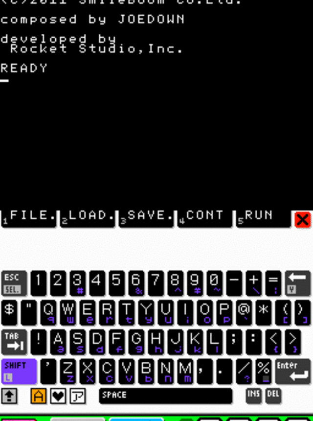 自社オリジナル商品「プチコン」シリーズ（ニンテンドーDSi/DSiLL/3DS（DSiウェア）
懐かしのプログラム言語「BASIC」の良さをそのままに、元マイコン少年から現プログラマー予備軍まで、気軽にオリジナルプログラムを楽しめます。