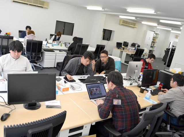 社内の様子。社員同士のコミュニケーションも多いという。