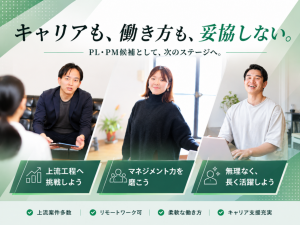 募集している求人：システムエンジニア（PL／PM候補）